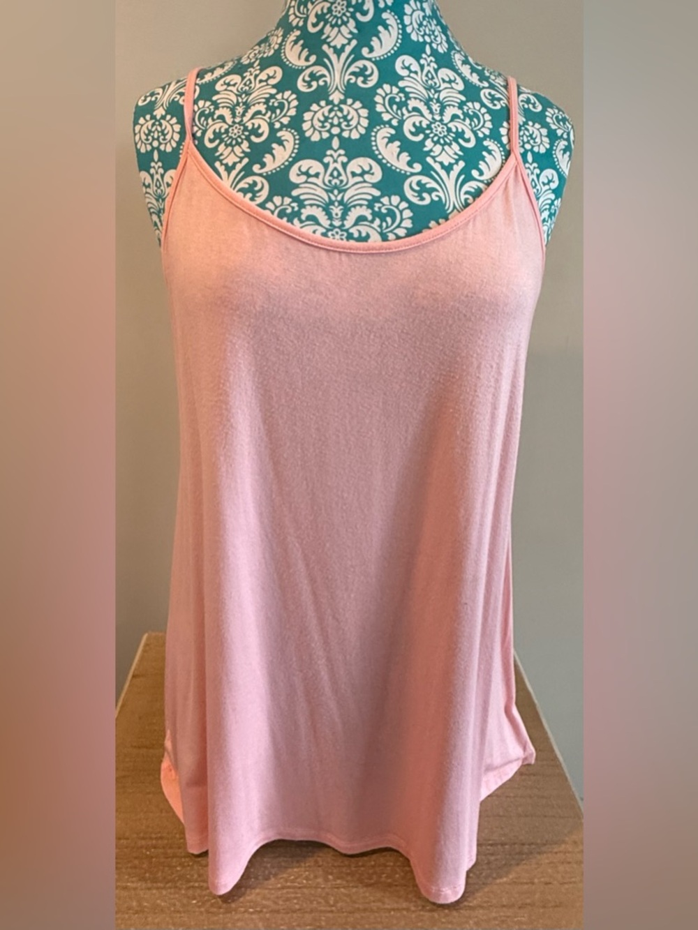 Women’s Peachy-Pink Spaghetti Strap Tank Top